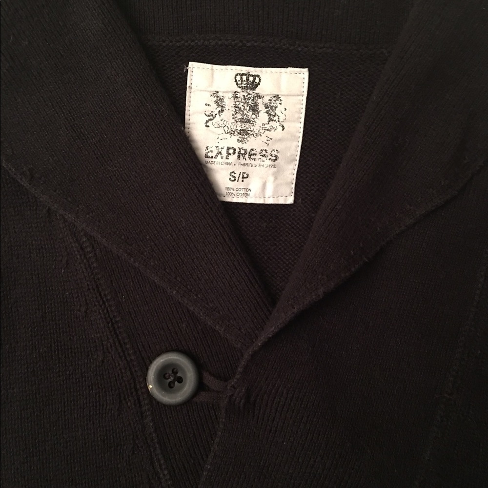 Express Men's Black Pullover Sweater with Pocket